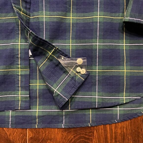 Polo Ralph Lauren Big & Tall Navy Green Button Front Casual Shirt Men's Size 3XL - Picture 7 of 9